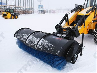 Щетка дорожная коммунальная 2400/850мм с гидр. поворотом на BHL JCB с сис. самоневил. с монт. компл. [SEB2400H (d850)]