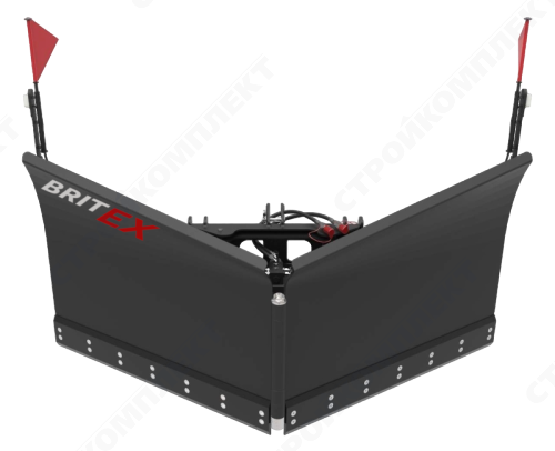 Отвал гидравлический бабочка 2800мм для снега на BHL JCB 3CX/4CX с монт. компл. [BEB2800BF] 