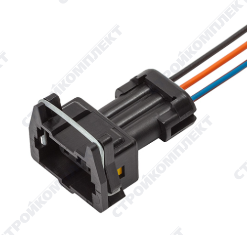 Разъём эл. 3-конт. CARGEN (прямоугольный, с проводами) [AX312]