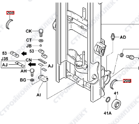 Вкладыш мачты [61251-33660-71]